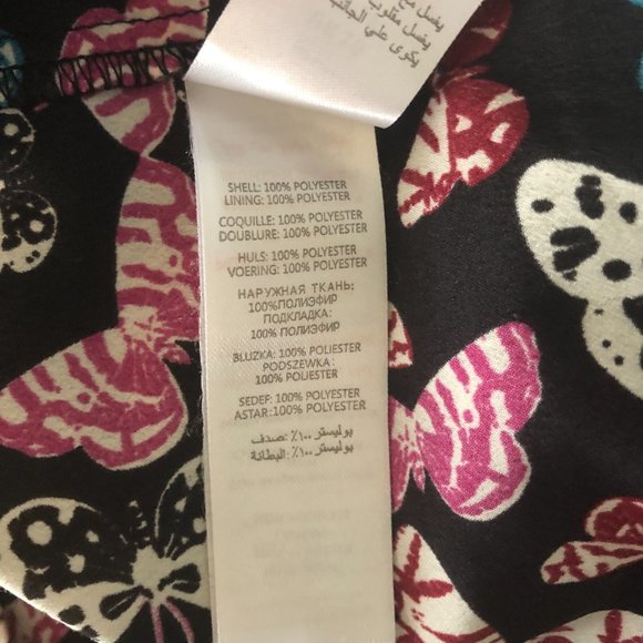 New Look A-line Black Dress with Purple Butterfly Pattern - Picture 13 of 13